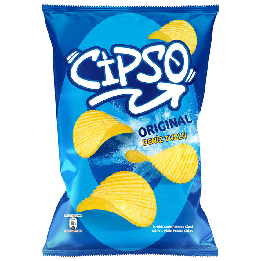Cipso Tırtıklı Original Deniz Tuzlu Patates Cipsi 160 G - 1