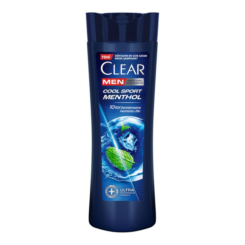 Clear Men Kepeğe Karşı Etkili Şampuan Cool Sport Menthol Ferahlatıcı Mentol Etkisi 350 ml - 1