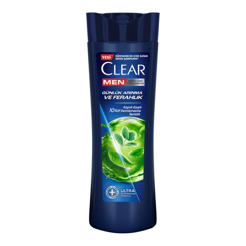 Clear Men Kepeğe Karşı Etkili Şampuan Günlük Arınma ve Ferahlık Sedir Ağacı ve Okaliptus Özleri 350 ml - 1
