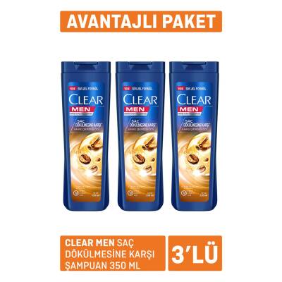 Clear Men Saç Dökülmesine Karşı Şampuan 3 x 350Ml - Clear