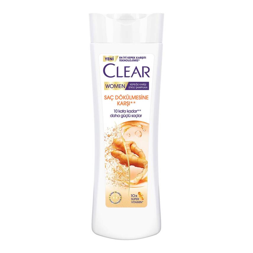 Clear Women Kepeğe Karşı Etkili Şampuan Saç Dökülmesine Karşı Zencefil Özü 350 ml - 1