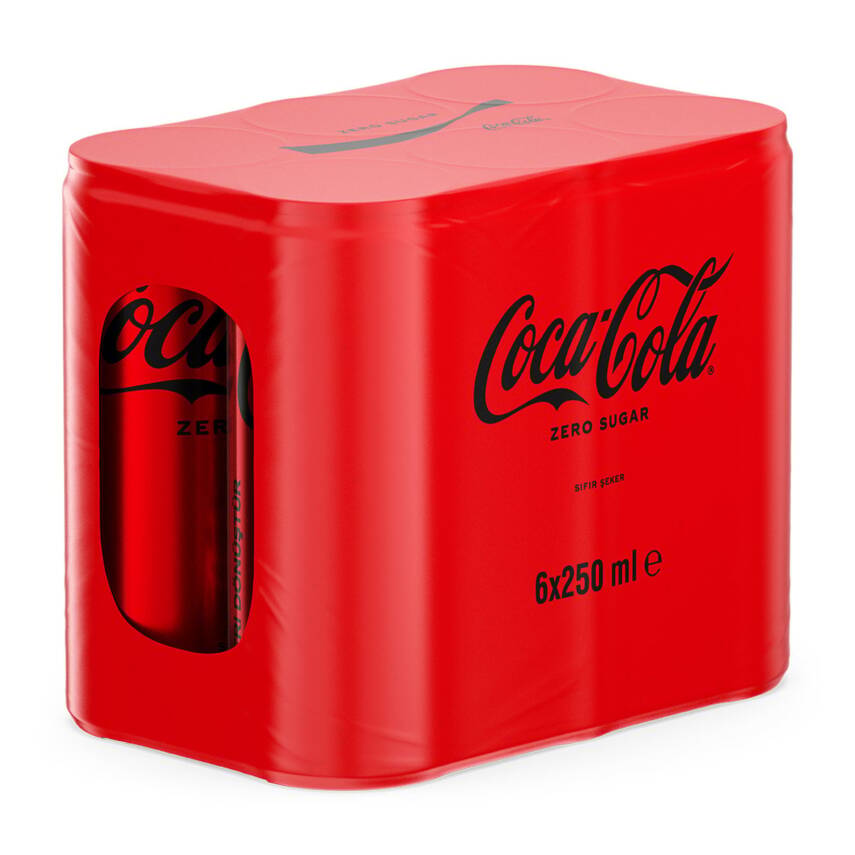 Coca-Cola Zero Sugar Kutu 6 x 250 Ml - 1