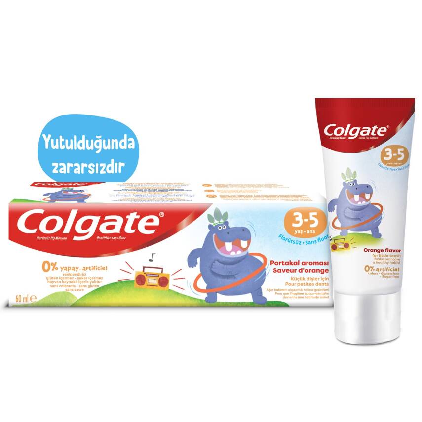 Colgate 3-5 Yaş Portakal Aromalı Florürsüz Çocuk Diş Macunu 60 Ml - 1