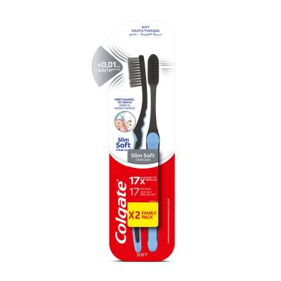Colgate Mikro İnce Charcoal Yumuşak Diş Fırçası 1+1 - Colgate