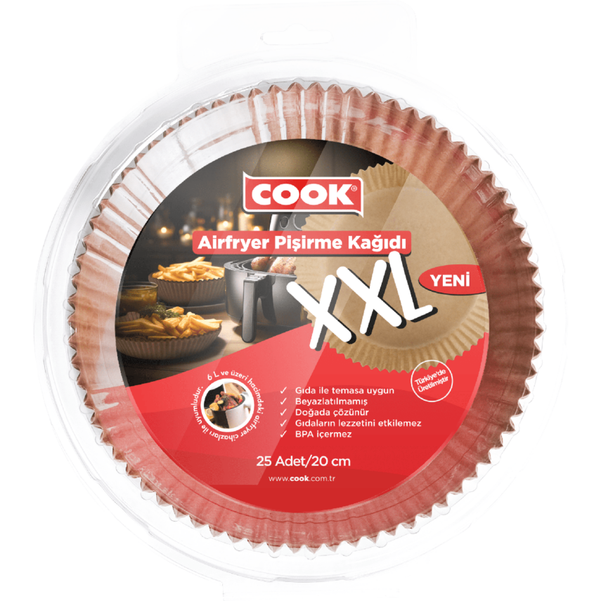 Cook Airfryer Pişirme Kağıdı XXL 25'li - 1