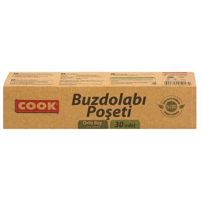 Cook Doğada Çözünür Buzdolabı Poşeti Orta Boy 30'lu - Cook