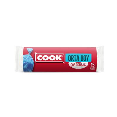 Cook Orta Boy Çöp Torbası Kokusuz 15'li - Cook