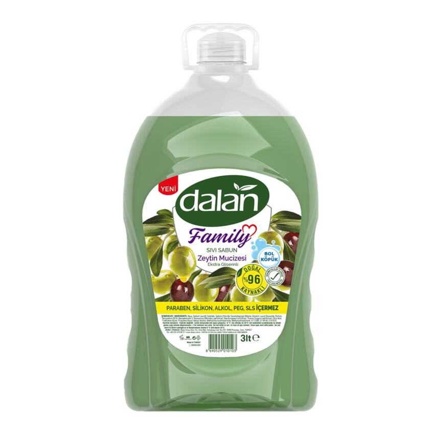 Dalan Family Sıvı Sabun Zeytin Mucizesi 3 L - 1