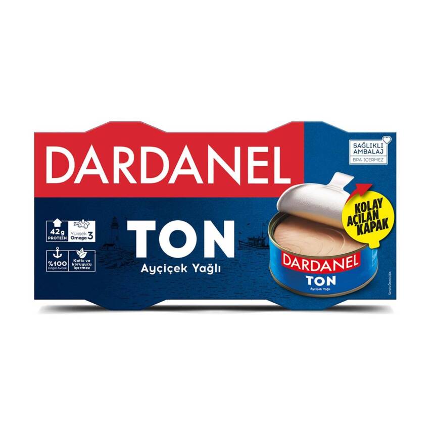 Dardanel Ayçiçek Yağlı Ton Balığı 2X140 G - 1