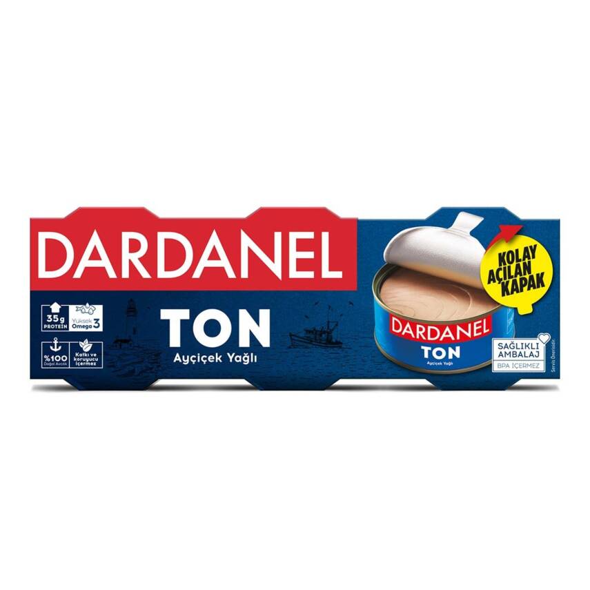 Dardanel Ayçiçek Yağlı Ton Balığı 3x75 G - 1