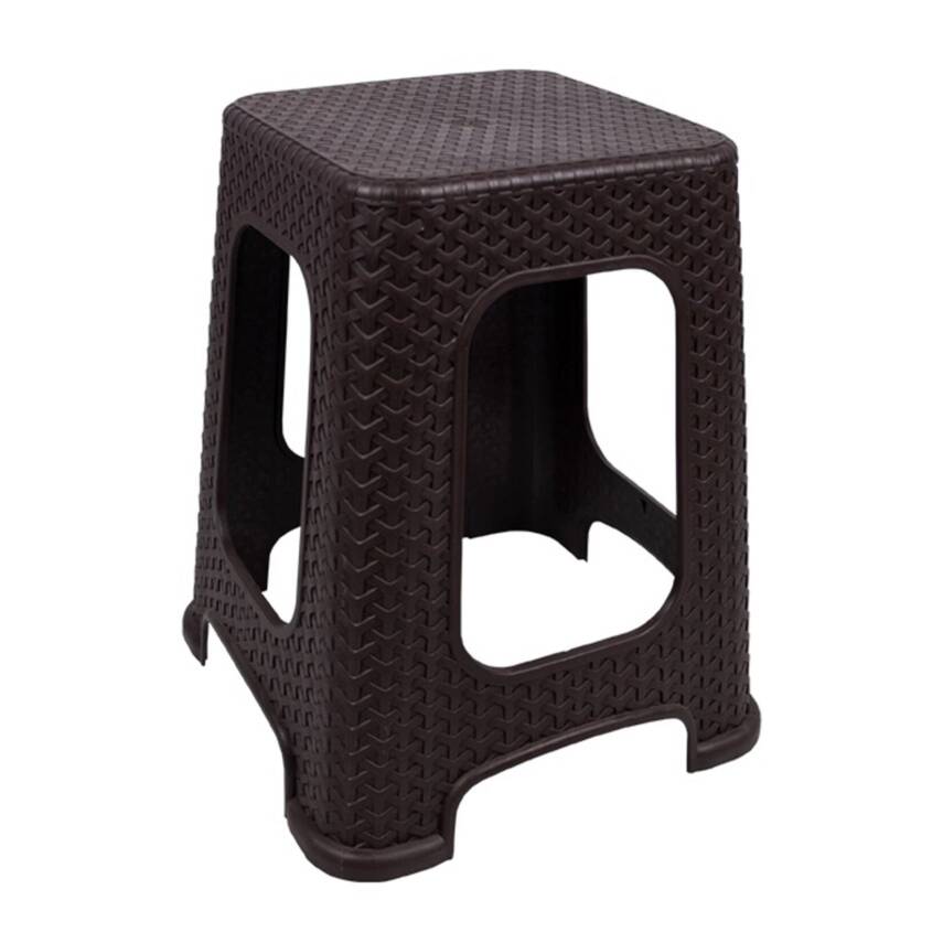 Della Star Rattan Tabure Büyük Kahve - 1