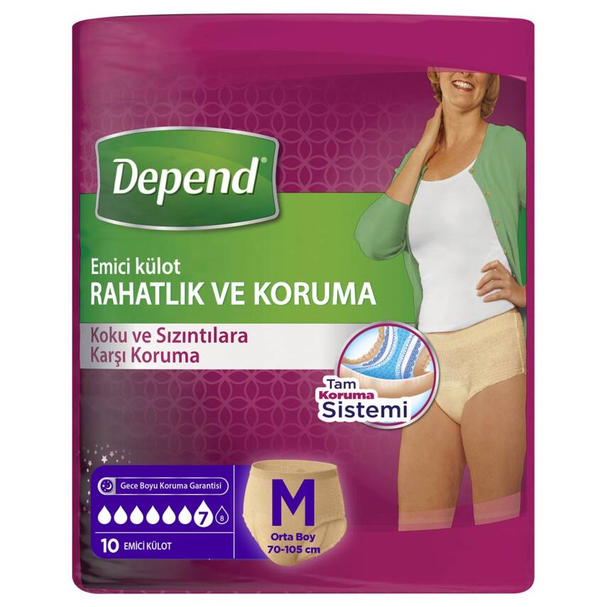 Depend Emici Külot Kadın Orta 10'lu - 1