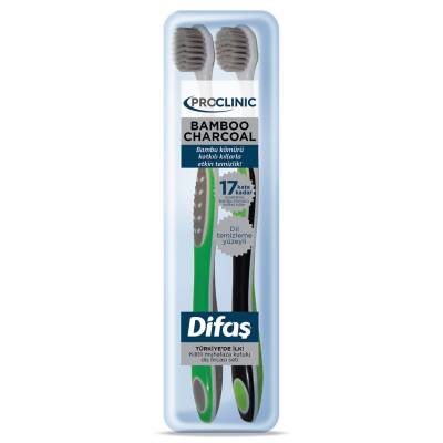 Difaş Proclınıc Bamboo Charcoal Diş Fırçası 1+1 - Difaş