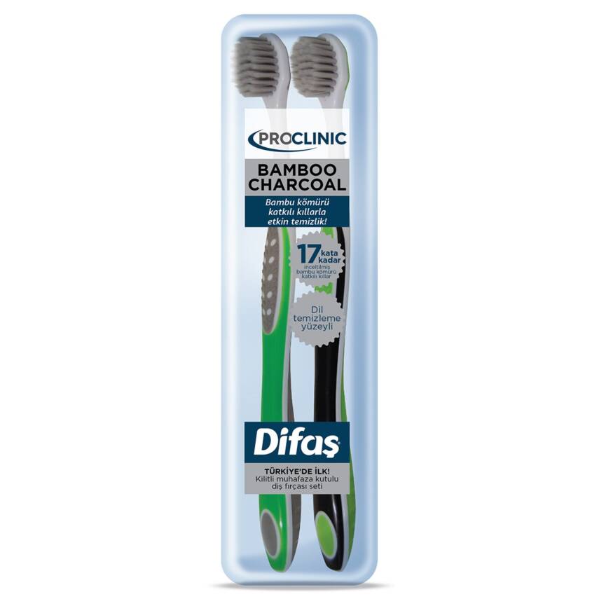 Difaş Proclınıc Bamboo Charcoal Diş Fırçası 1+1 - 1