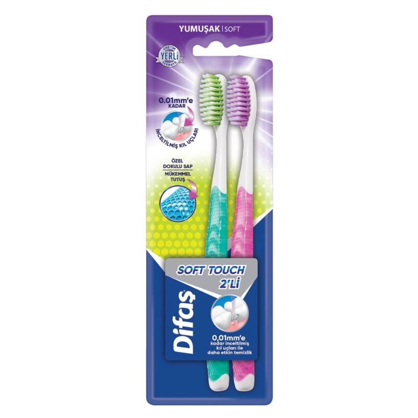 Difaş Soft Touch Diş Fırçası 2Li - 1