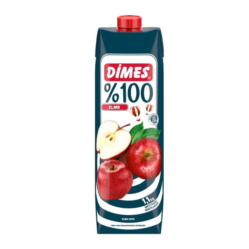 Dimes %100 Elma Suyu 1 L - 1