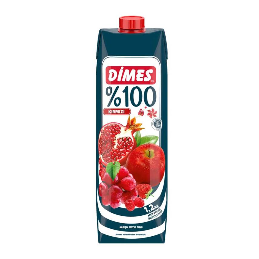 Dimes %100 Kırmızı Meyvelerden Meyve Suyu 1 L - 1