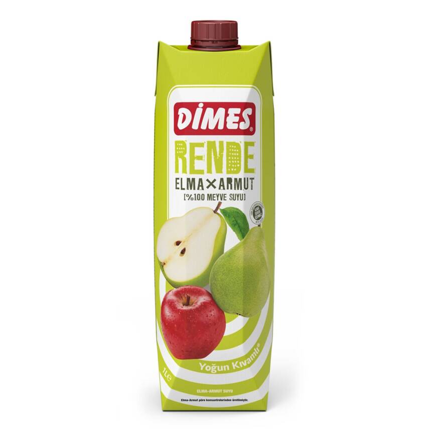 Dimes %100 Rende Elma Armut Meyve Suyu 1 L - 1