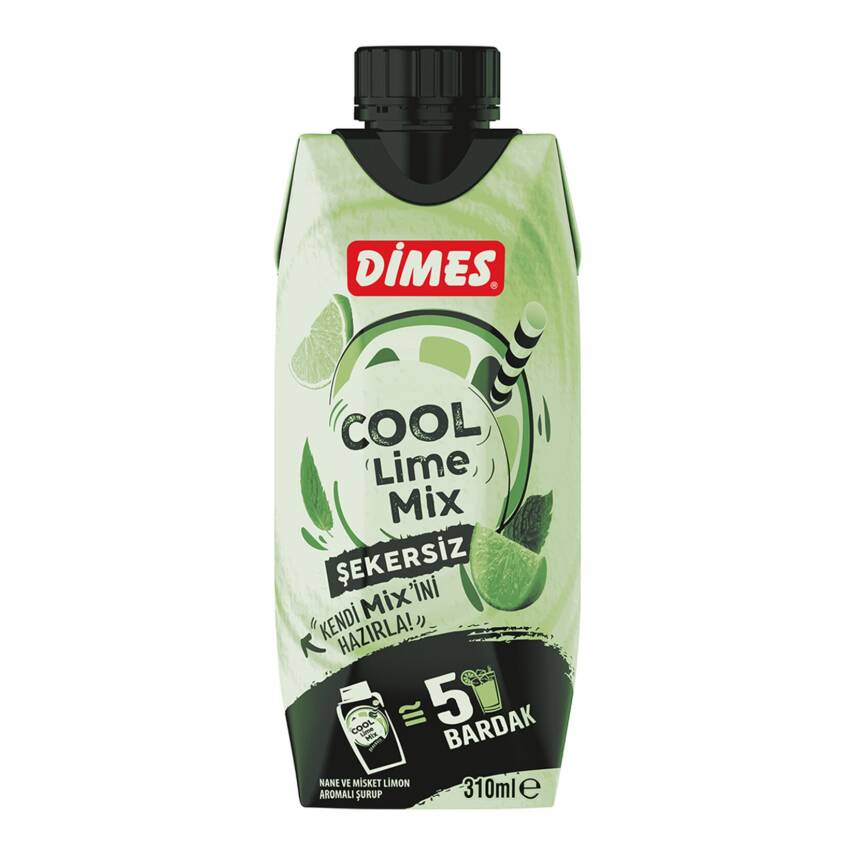 Dimes Cool Lime Mix Şekersiz 310 Ml - 1