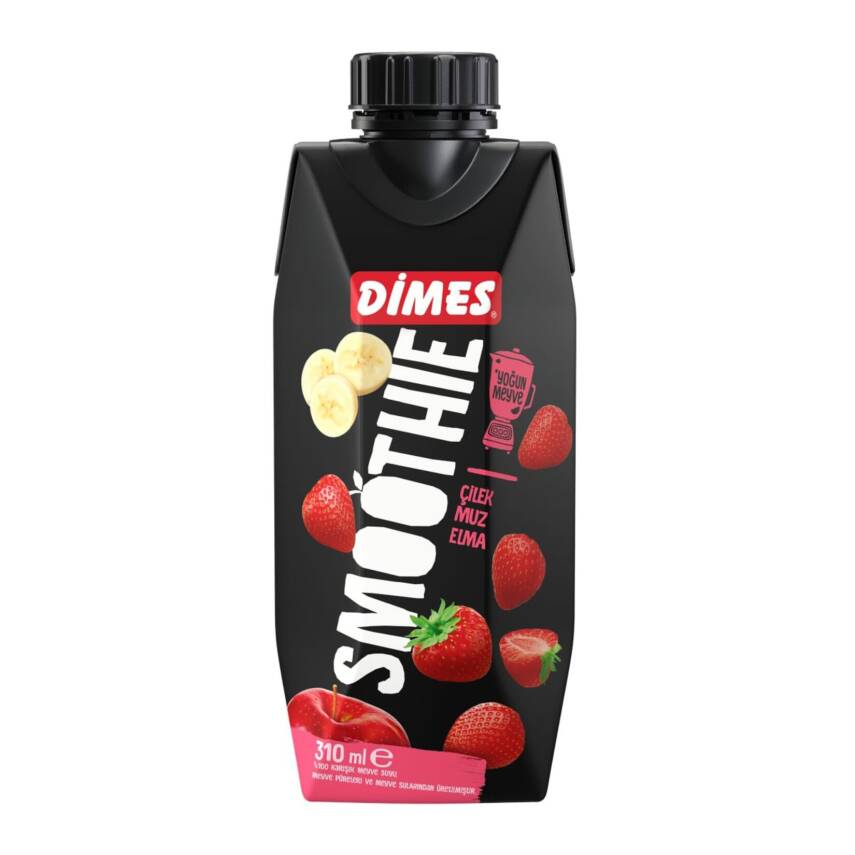 Dimes Kırmızı Smoothie Çilek Muz Elma 310 Ml - 1