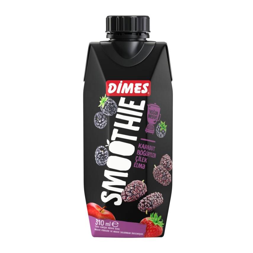 Dimes Mor Smoothie Karadut Böğürtlen Çilek Elma 310 Ml - 1