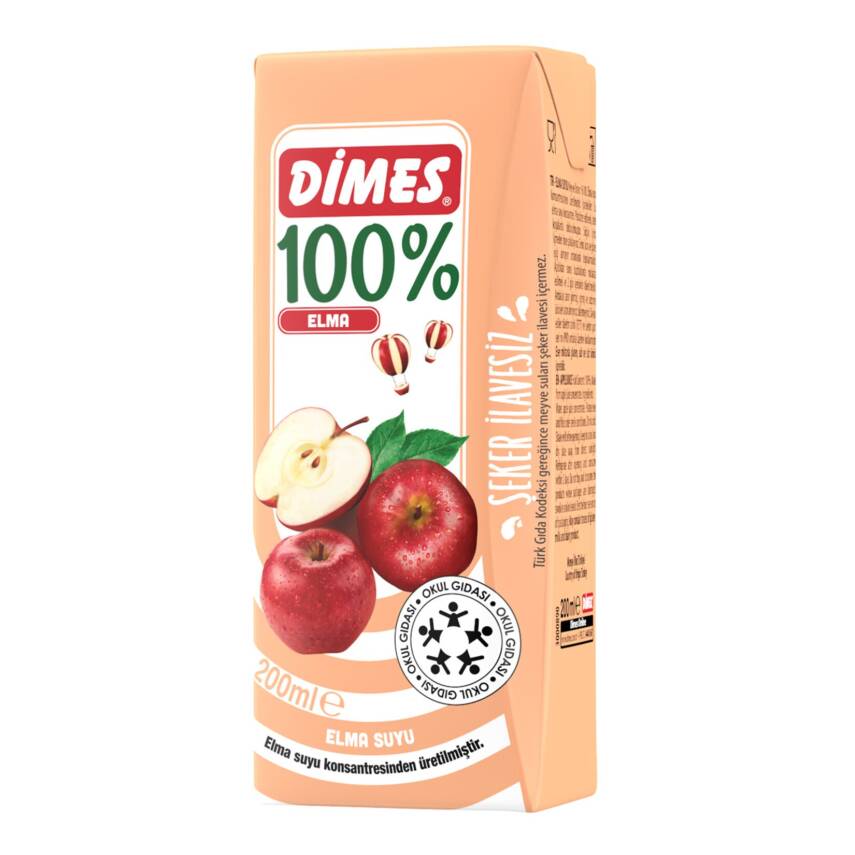 Dimes Premium %100 Elma Suyu 200 Ml - 1