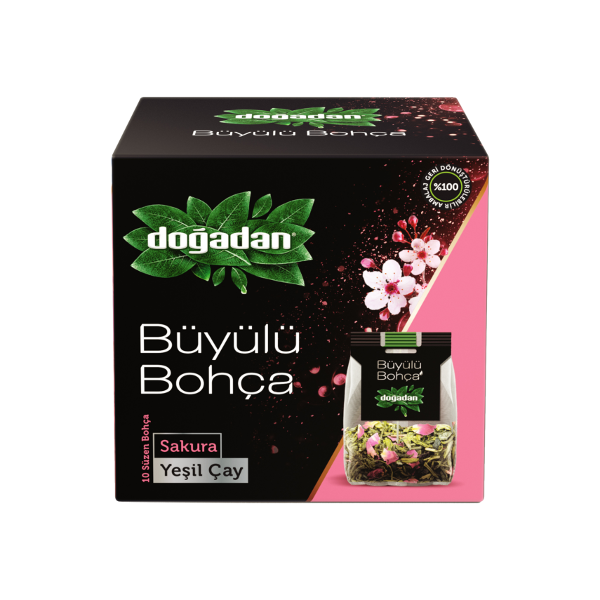 Doğadan Büyülü Bohça Sakura Yeşil Çay 10'lu 12 G - 1