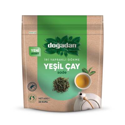 Doğadan İri Yapraklı Dökme Yeşil Çay Sade 60 G - Doğadan