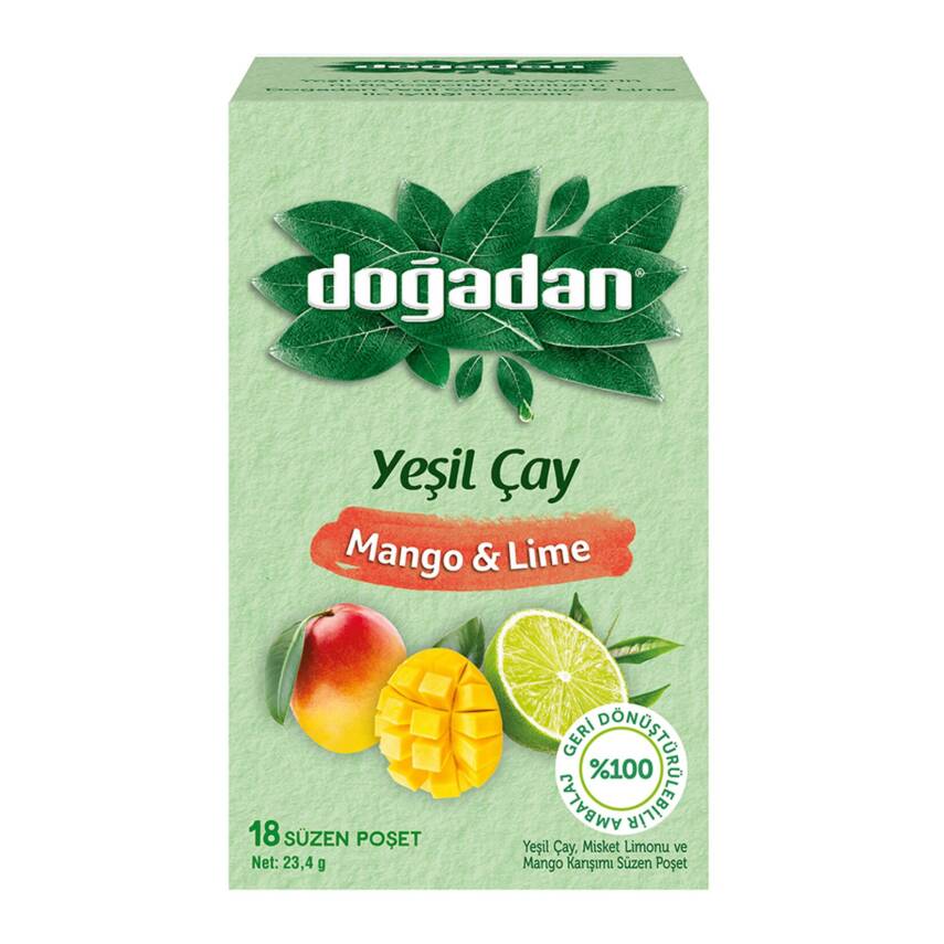 Doğadan Mango & Lime Yeşil Çay 23,4 G - 1