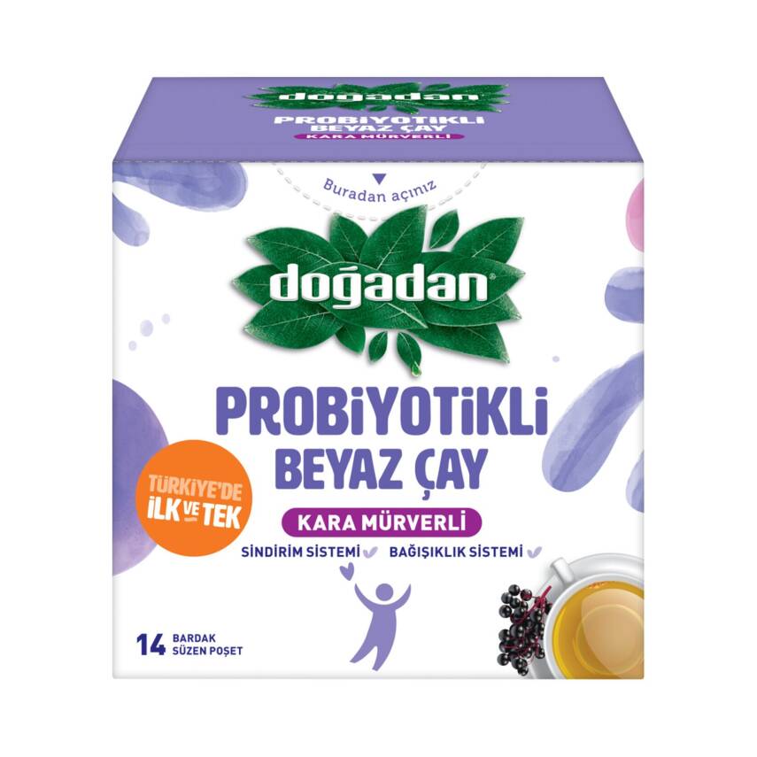 Doğadan Probiyotik Beyaz Çay Kara Mürverli 14'lü 21 G - 1