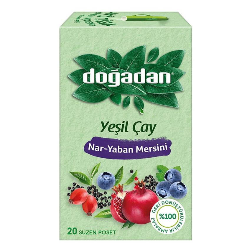 Doğadan Yeşil Çay Nar Yaban Mersini 20'li 36 G - 1