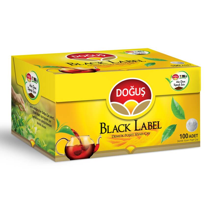 Doğuş Black Label Demlik Poşet Çay 100'lü 320 G - 1