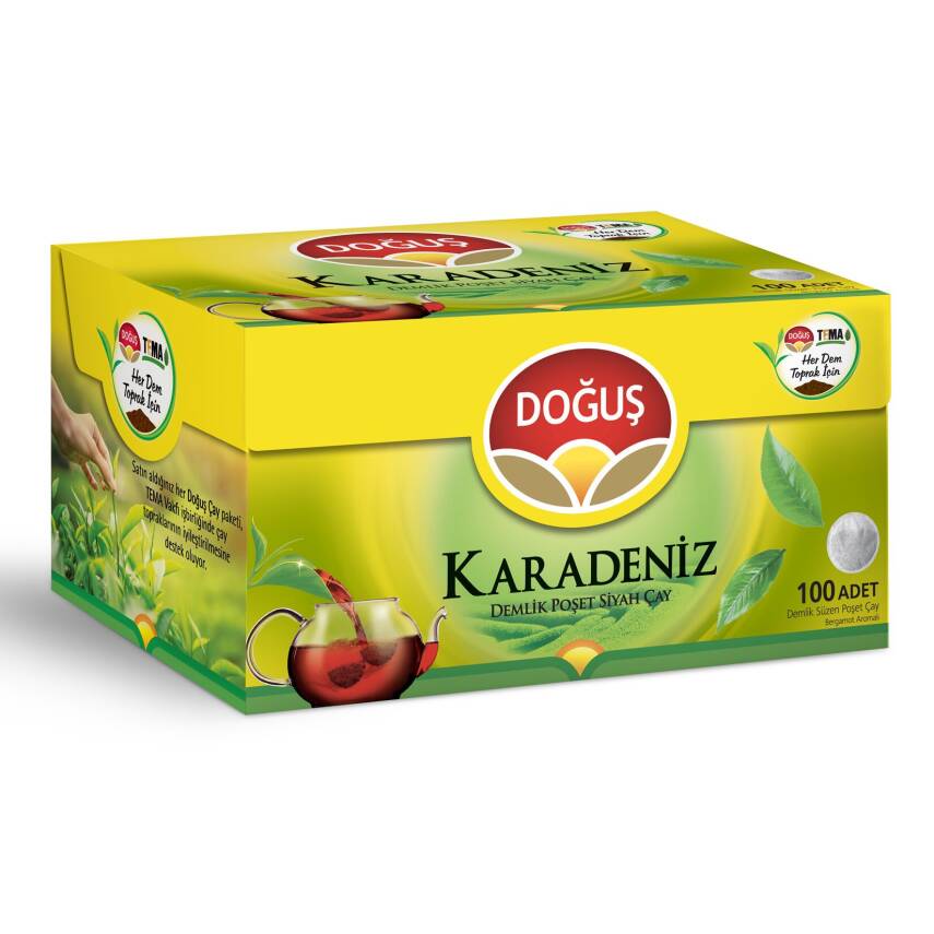 Doğuş Karadeniz Demlik Poşet Çay 100'lü 320 G - 1