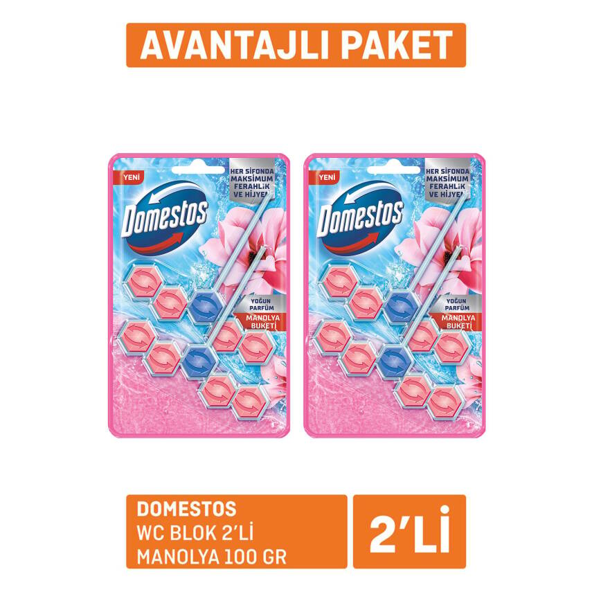 Domestos Wc Blok 2'li Manolya 2x100 G - 1