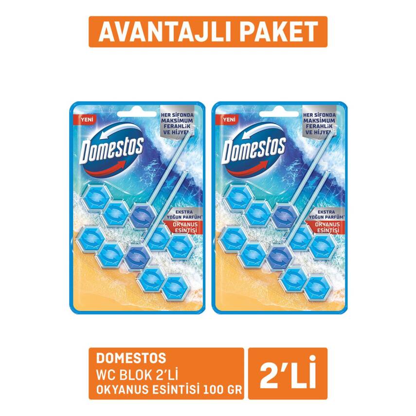 Domestos Wc Blok 2'li Okyanus Ferahlığı 2x50 G - 1