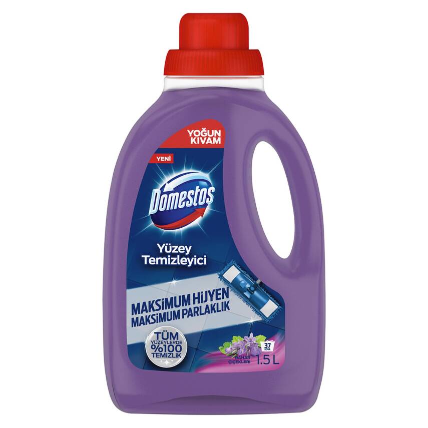Domestos Yüzey Temizleyici Bahar Çiçekleri Tüm Yüzeyler için Maksimum Hijyen 1500 ML - 1