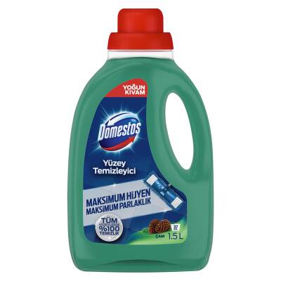 Domestos Yüzey Temizleyici Çam Maksimum Hijyen Tüm Yüzeyler için Yüzey Temizleyici 1500 ML - Domestos