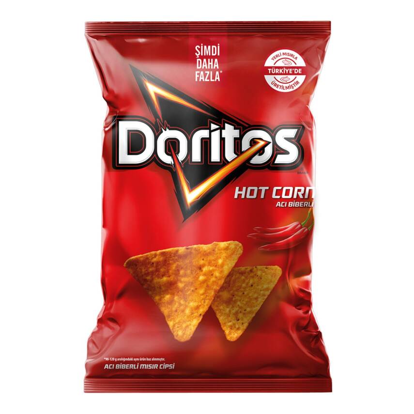 Doritos Hot Corn Acı Biberli Mısır Cipsi Süper Boy 130 G - 1