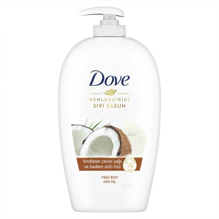 Dove Nemlendirici Sıvı Sabun Hindistan Cevizi Yağı ve Badem Sütü Özü 450 Ml - 1