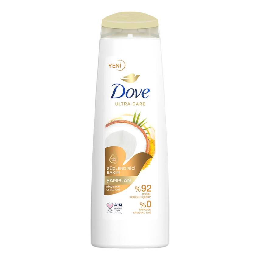 Dove Ultra Care Saç Bakım Şampuanı Güçlendirici Bakım Hindistan Cevizi Yağı 400 ml - 1