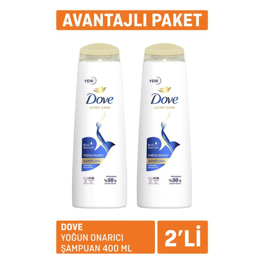 Dove Yoğun Onarıcı Şampuan 2 x 400Ml - 1
