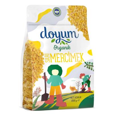Doyum Organik Sarı Mercimek 1 Kg - Doyum