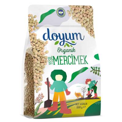 Doyum Organik Yeşil Mercimek 1 Kg - Doyum
