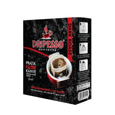 Dripesso Dark Roast Pratik Filtre Kahve 5'li 40 G - Dripesso