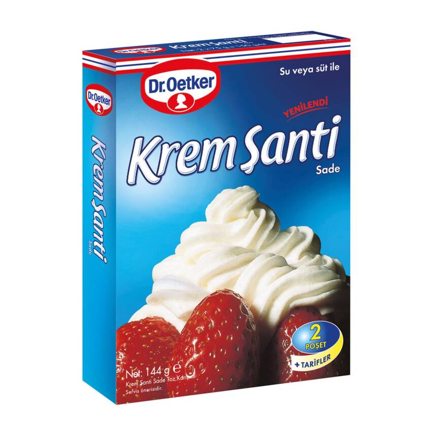 Dr.Oetker Krem Şanti Standart 2 x 72 G - 1