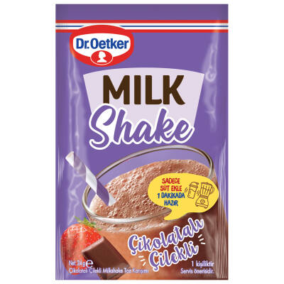 Dr.Oetker Milkshake Toz Karışık Çikolata Çilek 24 G - Dr.Oetker