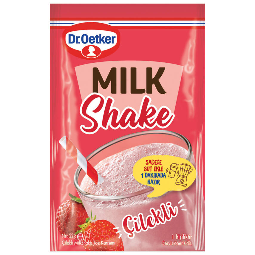 Dr.Oetker Milkshake Toz Karışımı Çilekli 22 G - 1