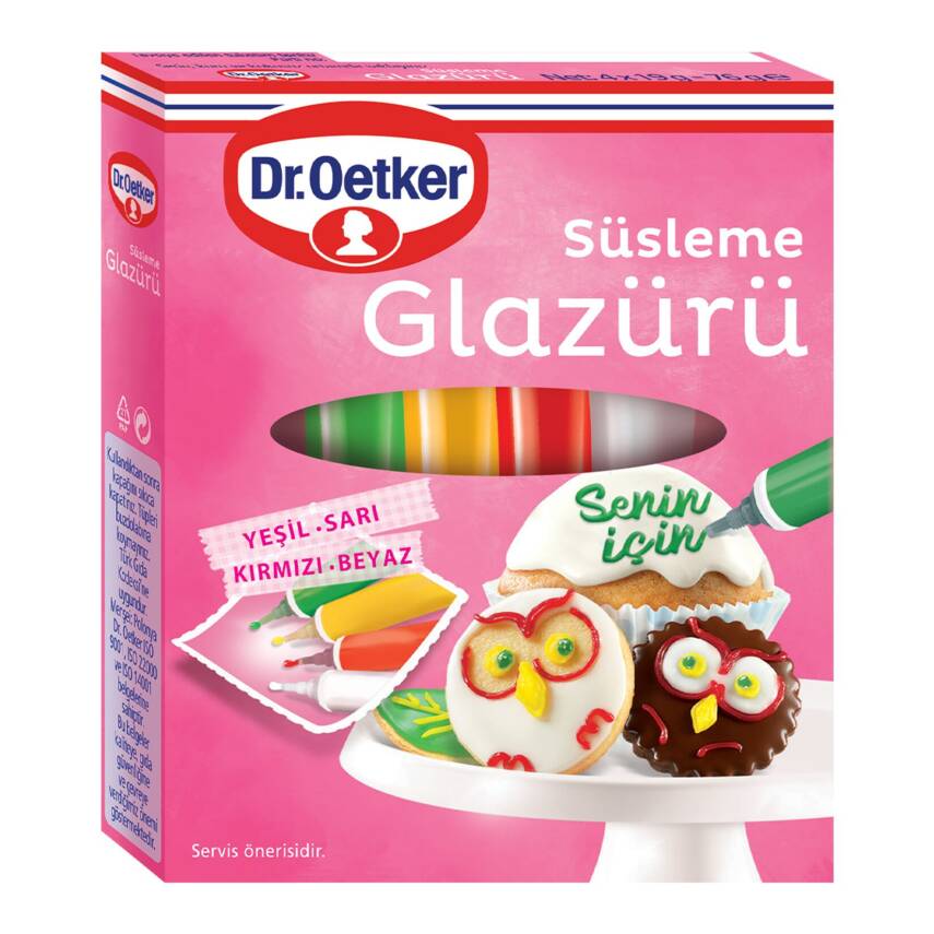 Dr.Oetker Süsleme Glazürü 19 x 4 G - 1
