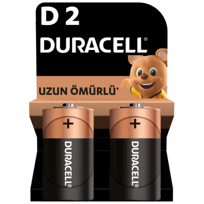 Duracell Alkalin D Pil, 1,5V (LR20 / MN1300), 2’li Paket - Duracell