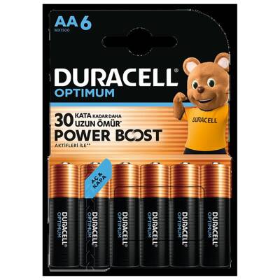 Duracell Optimum Powerboost AA Kalem Pil 6'lı - Duracell